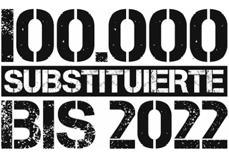 Bild: Kampagnenlogo "100.000 Substituierte bis 2022" | aidshilfe.de